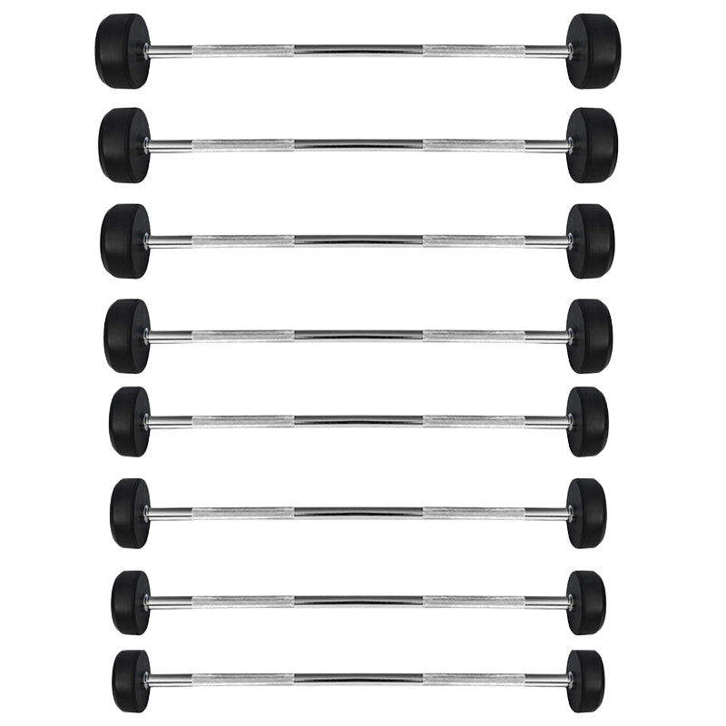Rubber Coated Barbell, 15 kg, Durable Grip