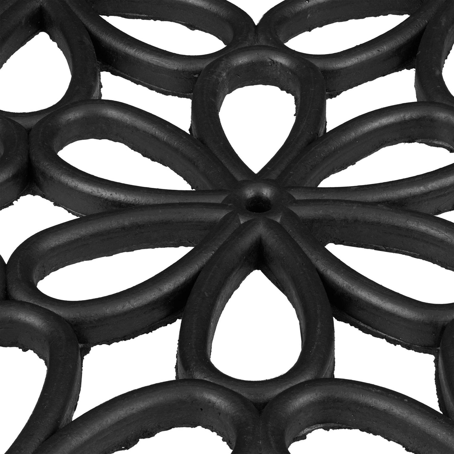 Rubber doormat with floral pattern