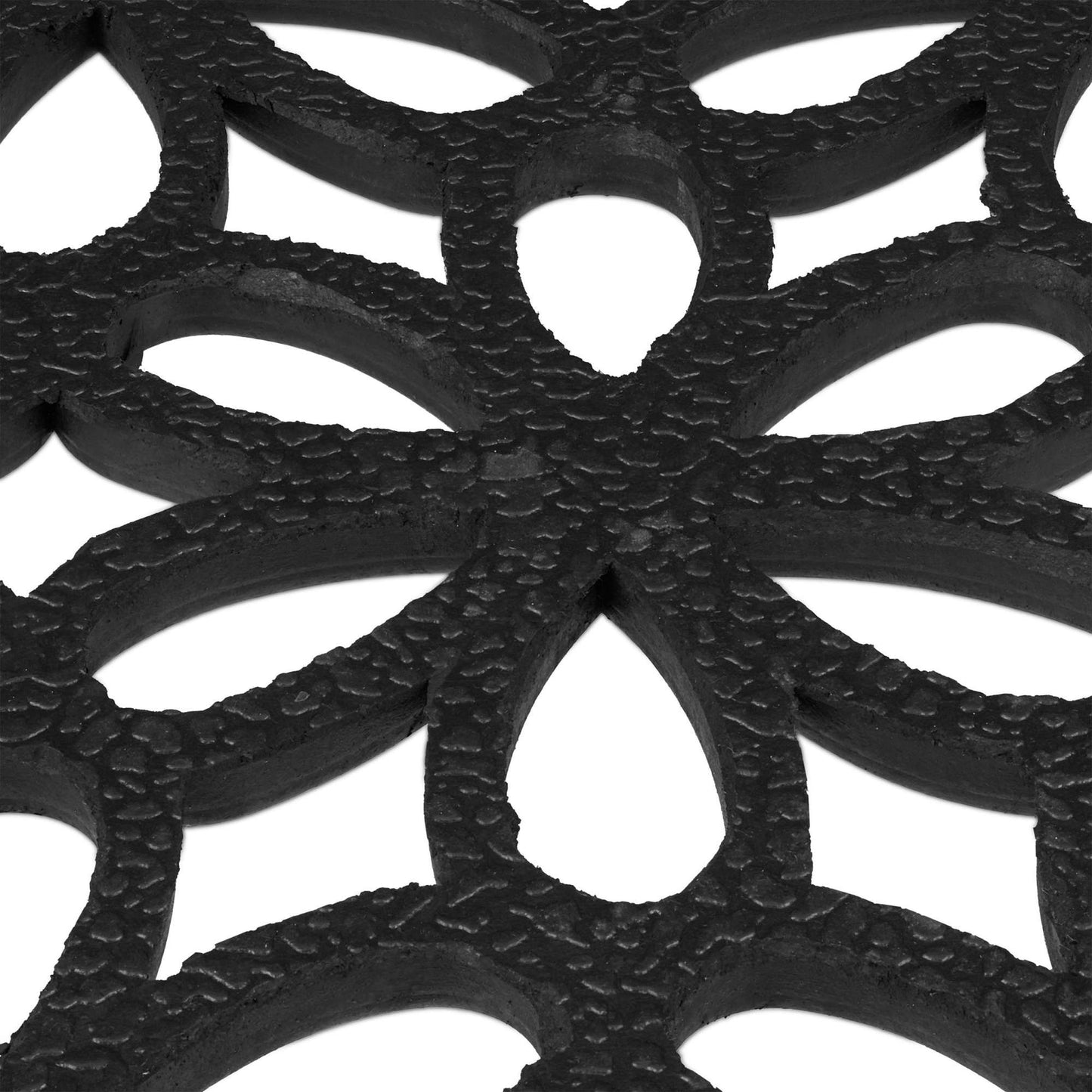 Rubber doormat with floral pattern