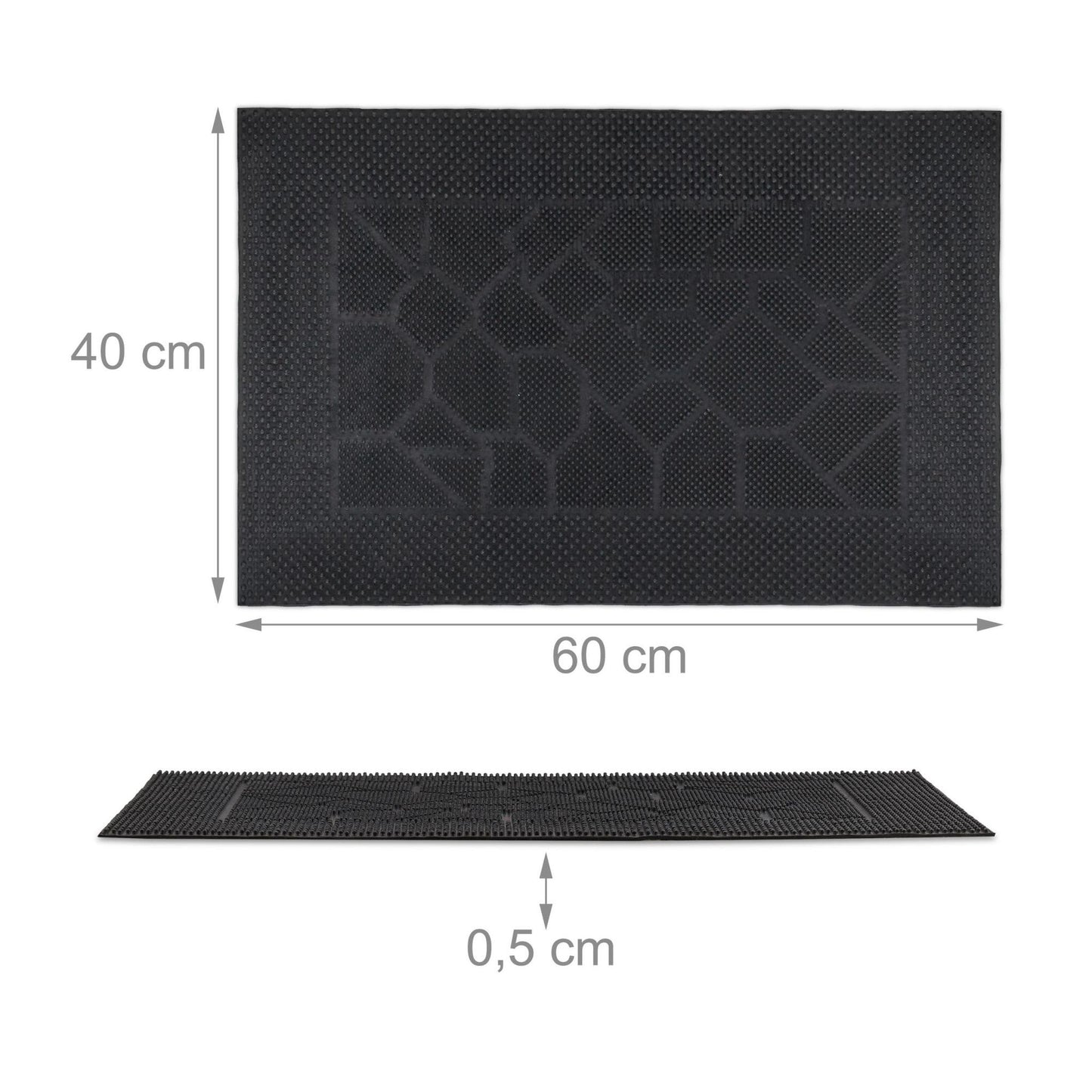 Rubber doormat with pattern