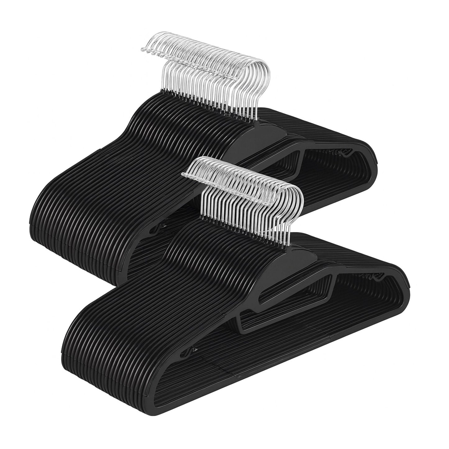 Rubberised Clothes Hangers Set – Non-Slip, Space-Saving