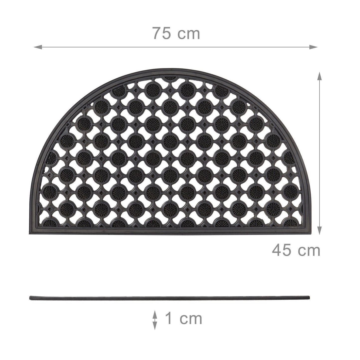 Rubber mat half moon