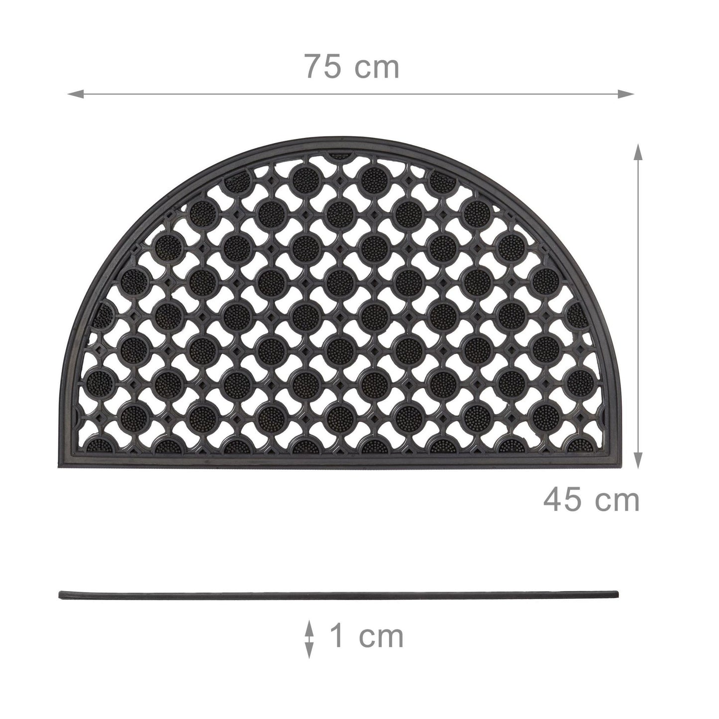 Rubber mat half moon