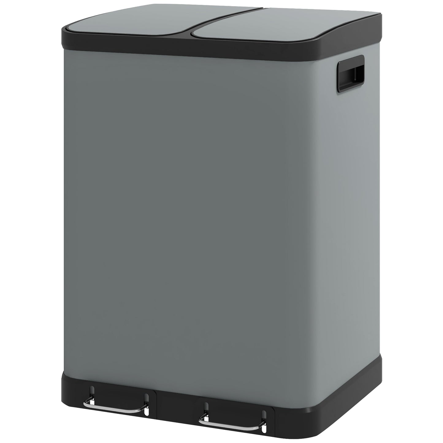 Double 30L pedal container - metal, inner container, lid