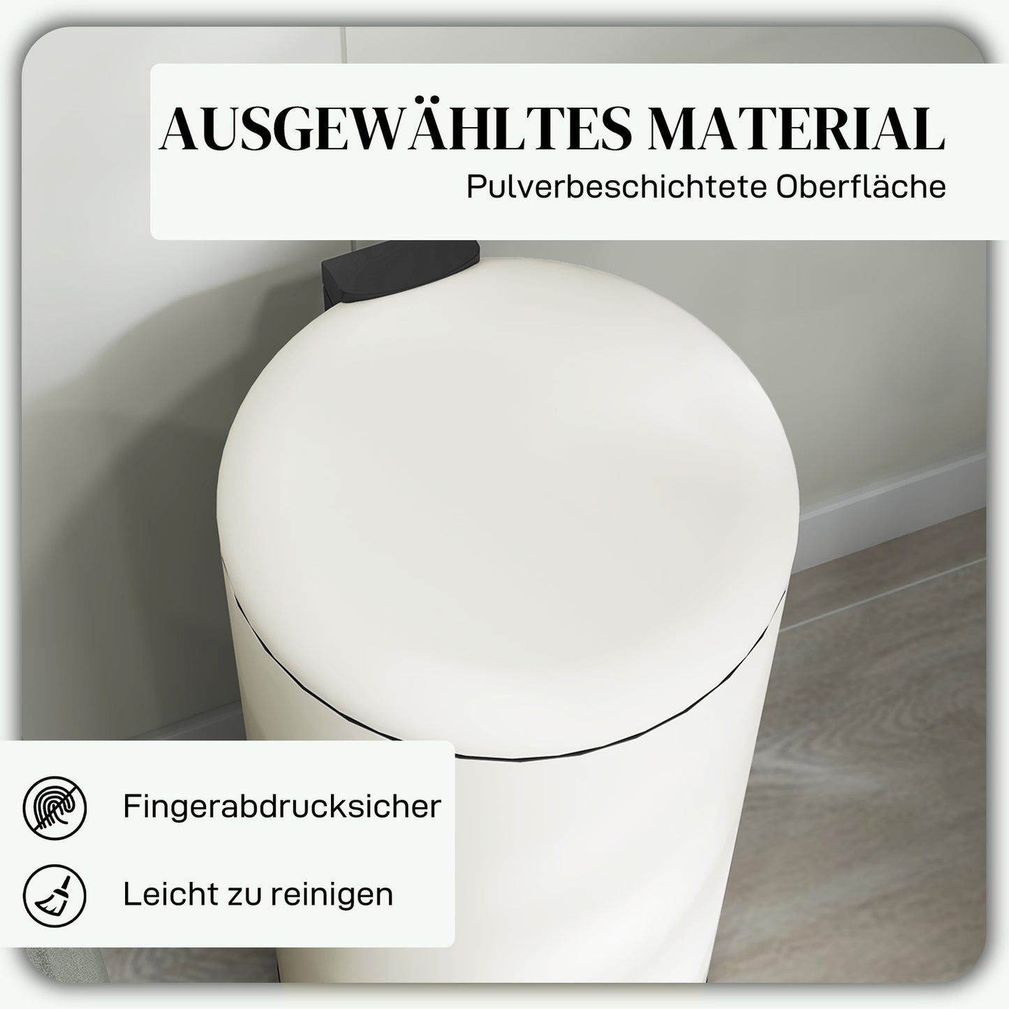 Metal pedal bin with lid - 30L, inner bin included