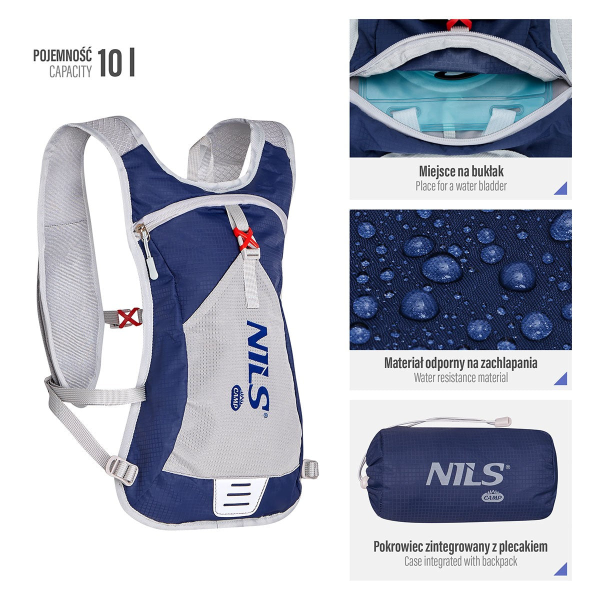 Running Backpack, Blue – Lightweight, Adjustable Straps
