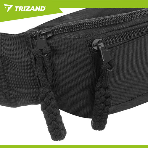 Running Waist Bag, Black, 2L Capacity, Adjustable Strap