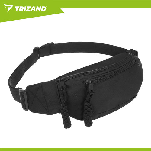 Running Waist Bag, Black, 2L Capacity, Adjustable Strap