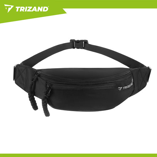 Running Waist Bag, Black, 2L Capacity, Adjustable Strap