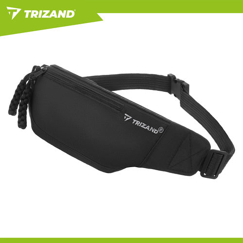 Running Waist Bag, Black, 2L Capacity, Adjustable Strap
