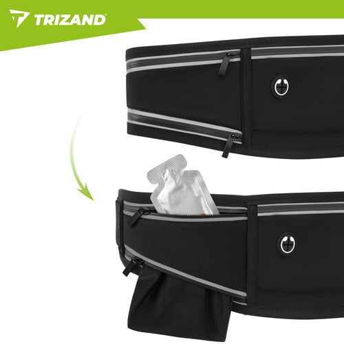 Running Waist Bag, Black, Fits Phones Up to 7 Inches
