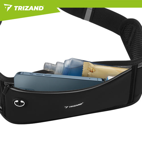 Running Waist Bag, Black, Fits Phones Up to 7 Inches