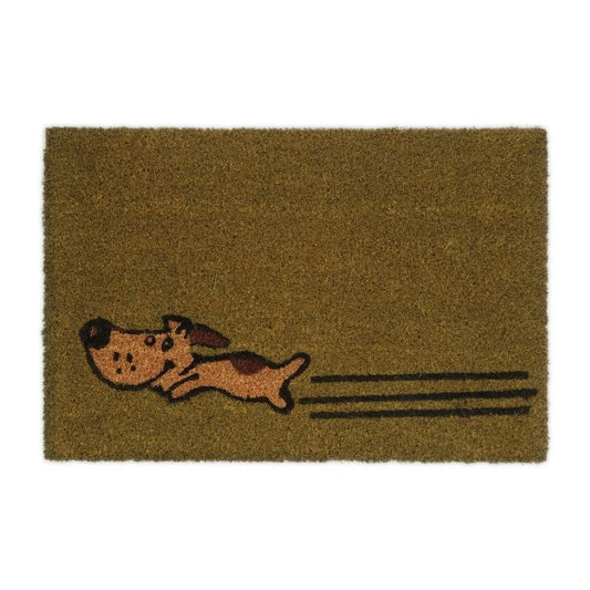 Running dog coir doormat