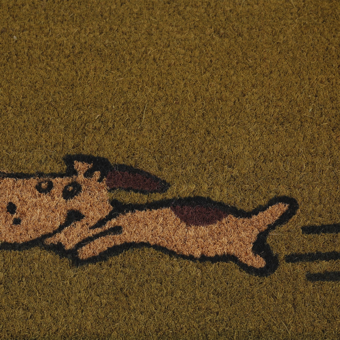 Running dog coir doormat