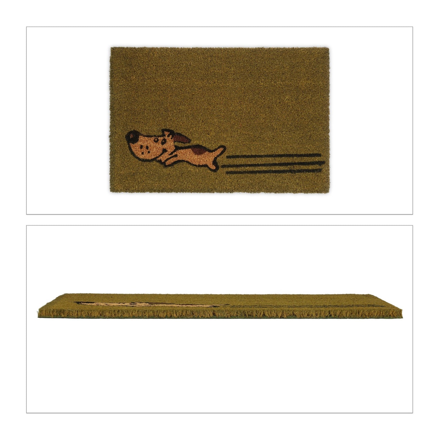 Running dog coir doormat