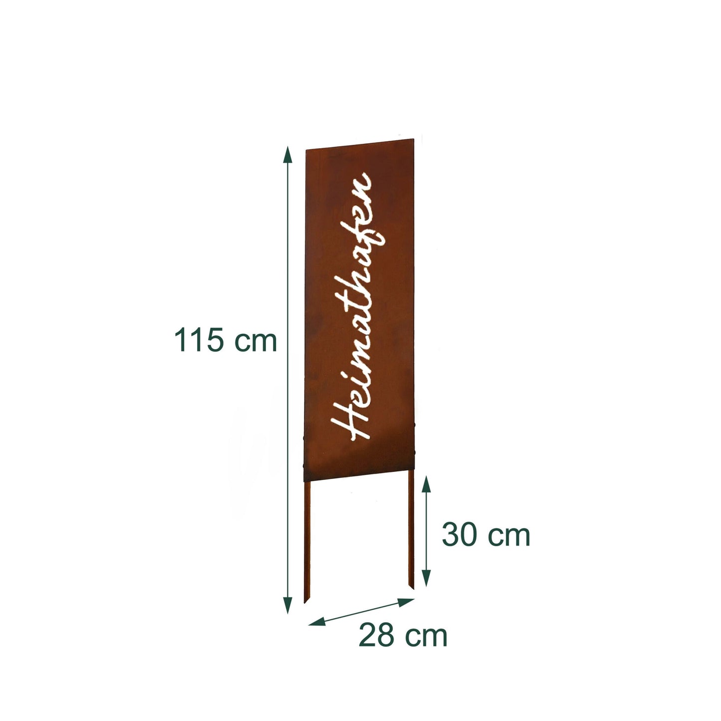 Rust-Patina Decorative Garden Stake – Weatherproof Ornament