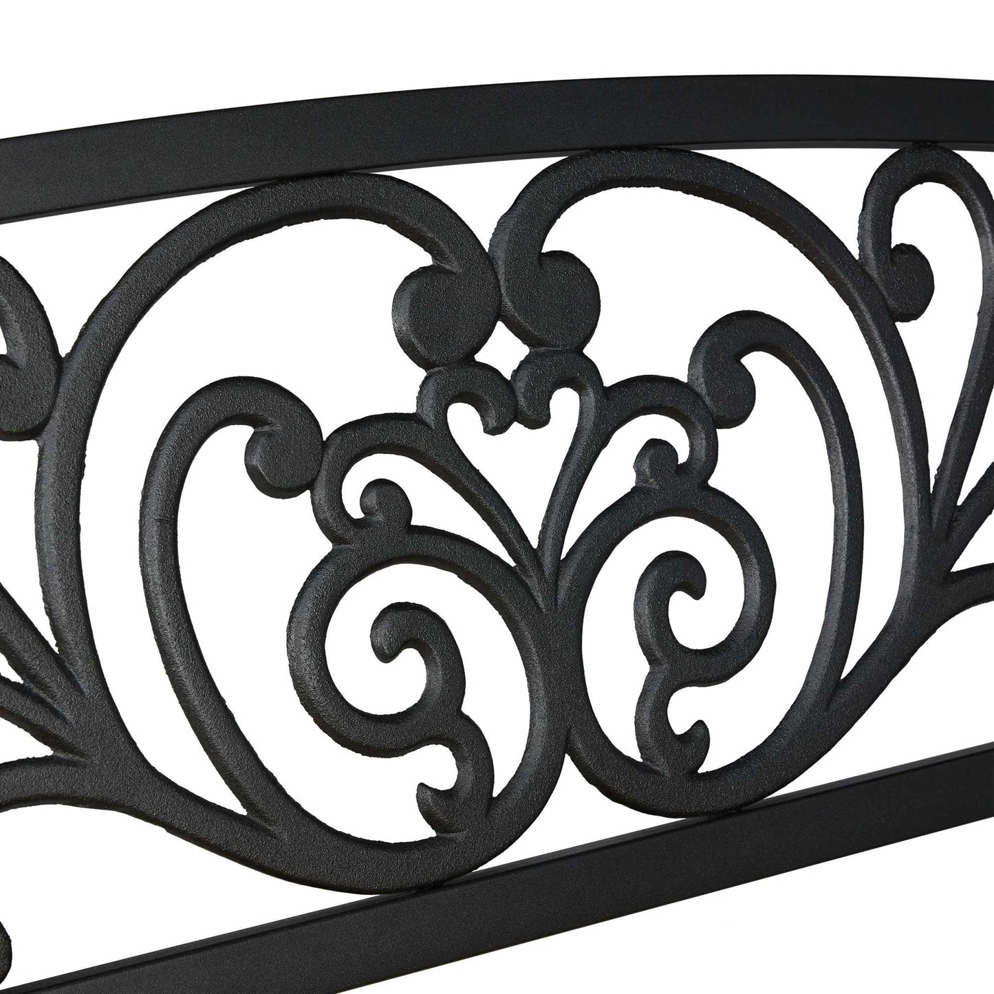 Rustic garden bench in metal and wood