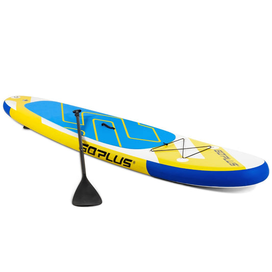 SUP Board Inflatable Stand Up Paddle Board Lightweight Board 335 x 76 x 15 cm Blue + Yellow + White