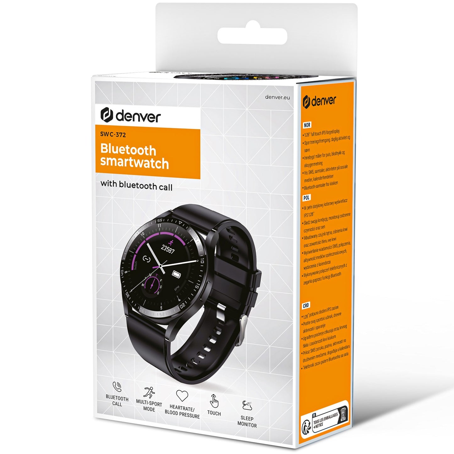 SWC-372 BT Smart Watch Black