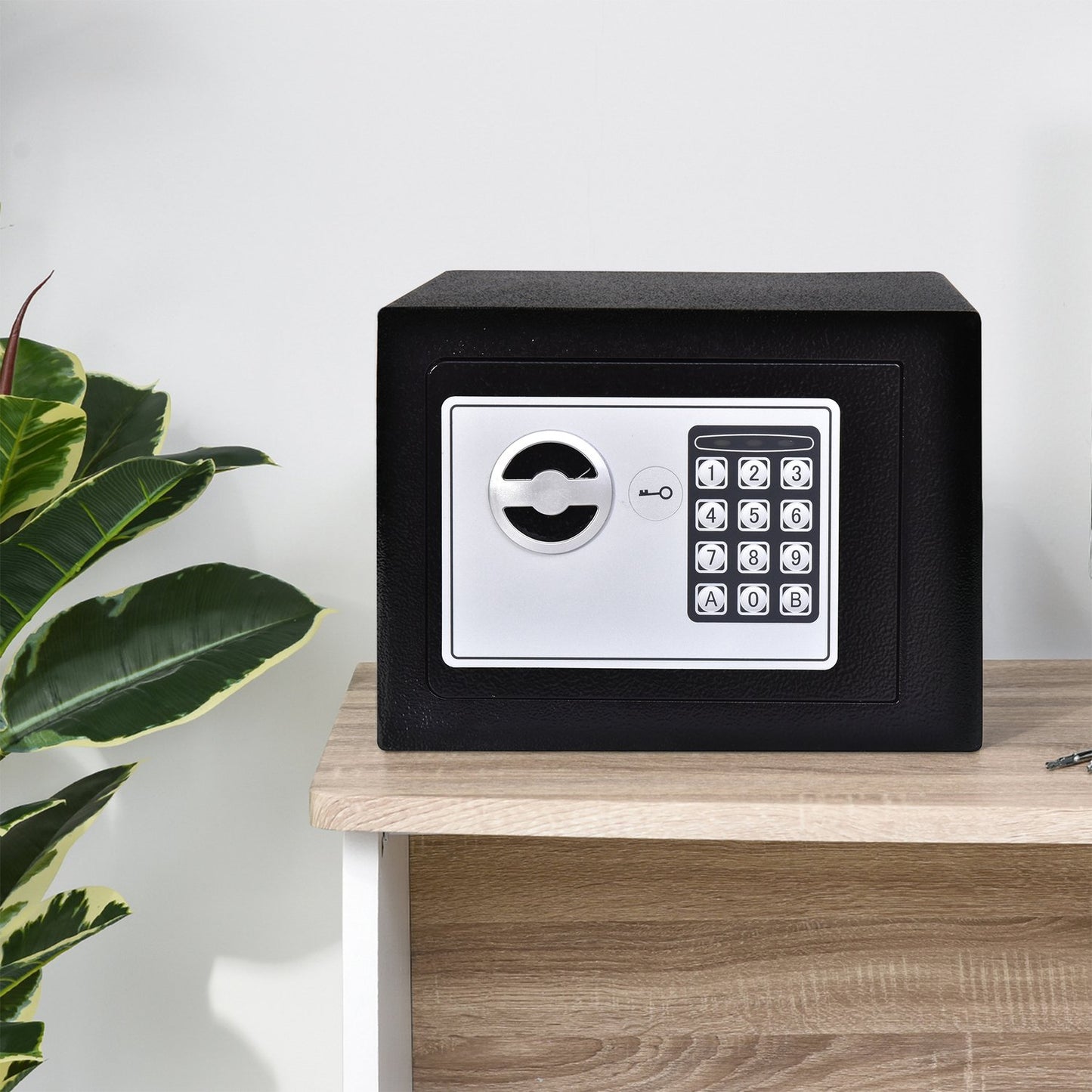 Electronic steel locker - Black, 23x17x17 cm, Home security
