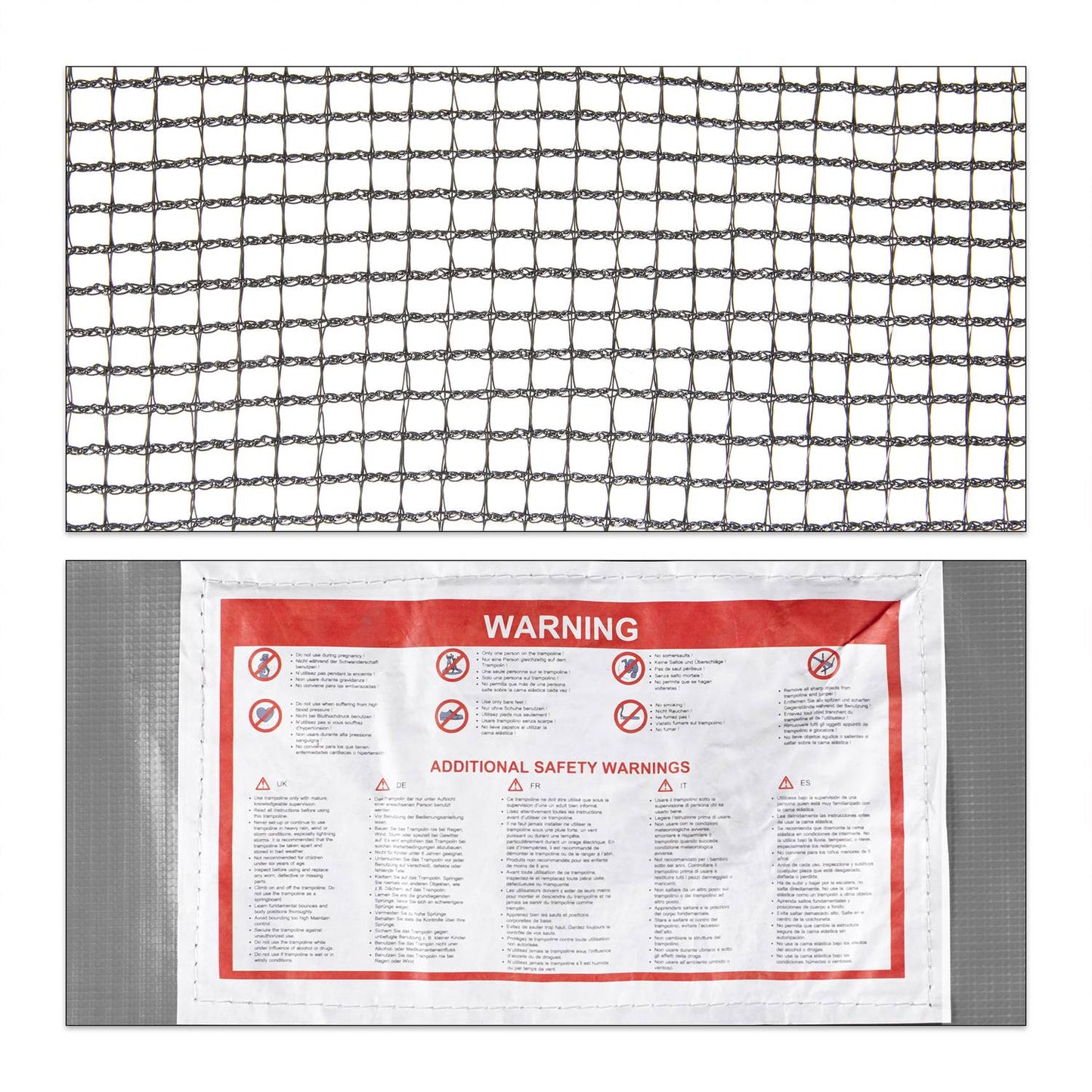 Safety net stand trampoline