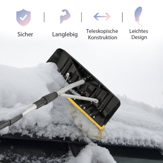Safstar Aluminum Snow Roof Rake 6.4m Long Roof Rake with 39cm Oversized Blade