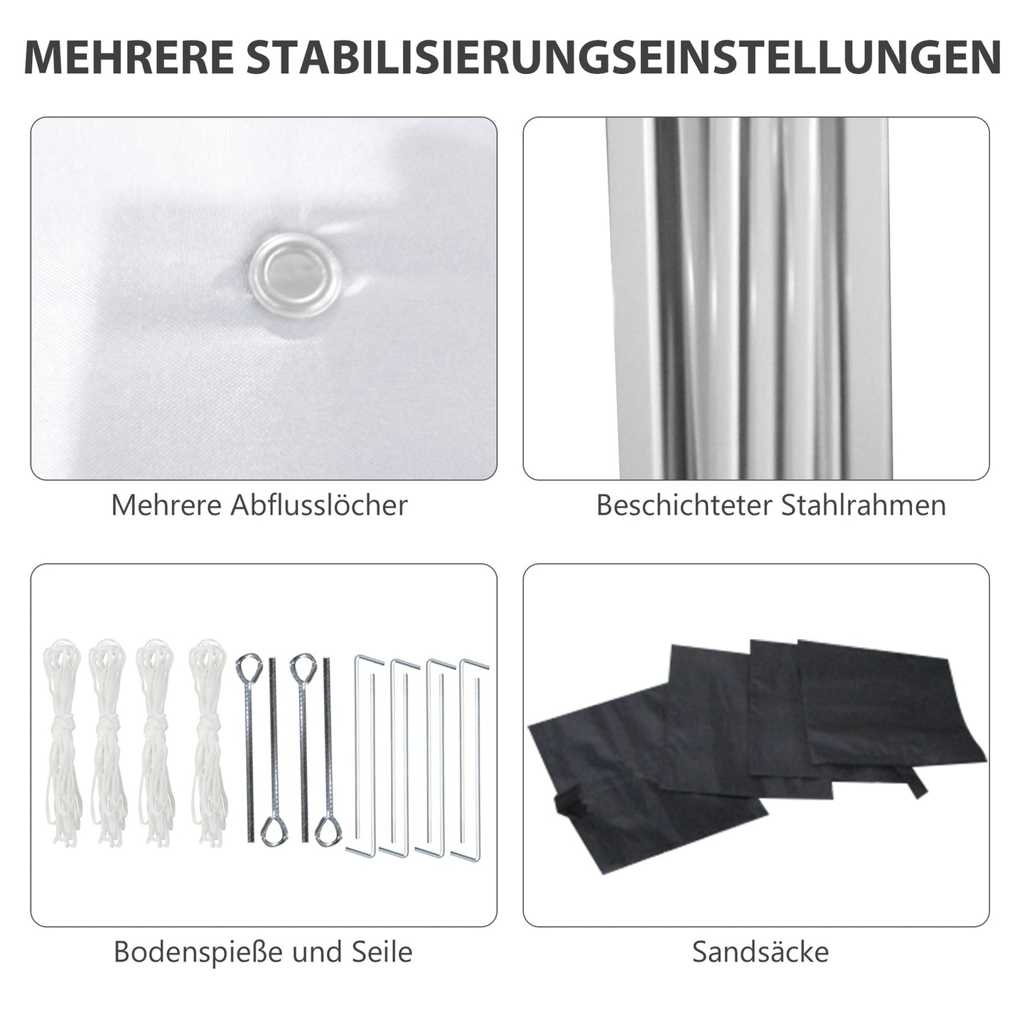 Steel sandbag, light gray - durable weight training tool