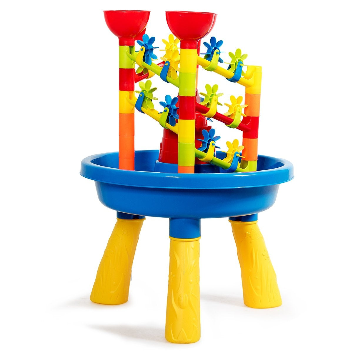 Sandpit table 2-in-1 beach toy set with sand shovel 46 x 46 x 66 cm