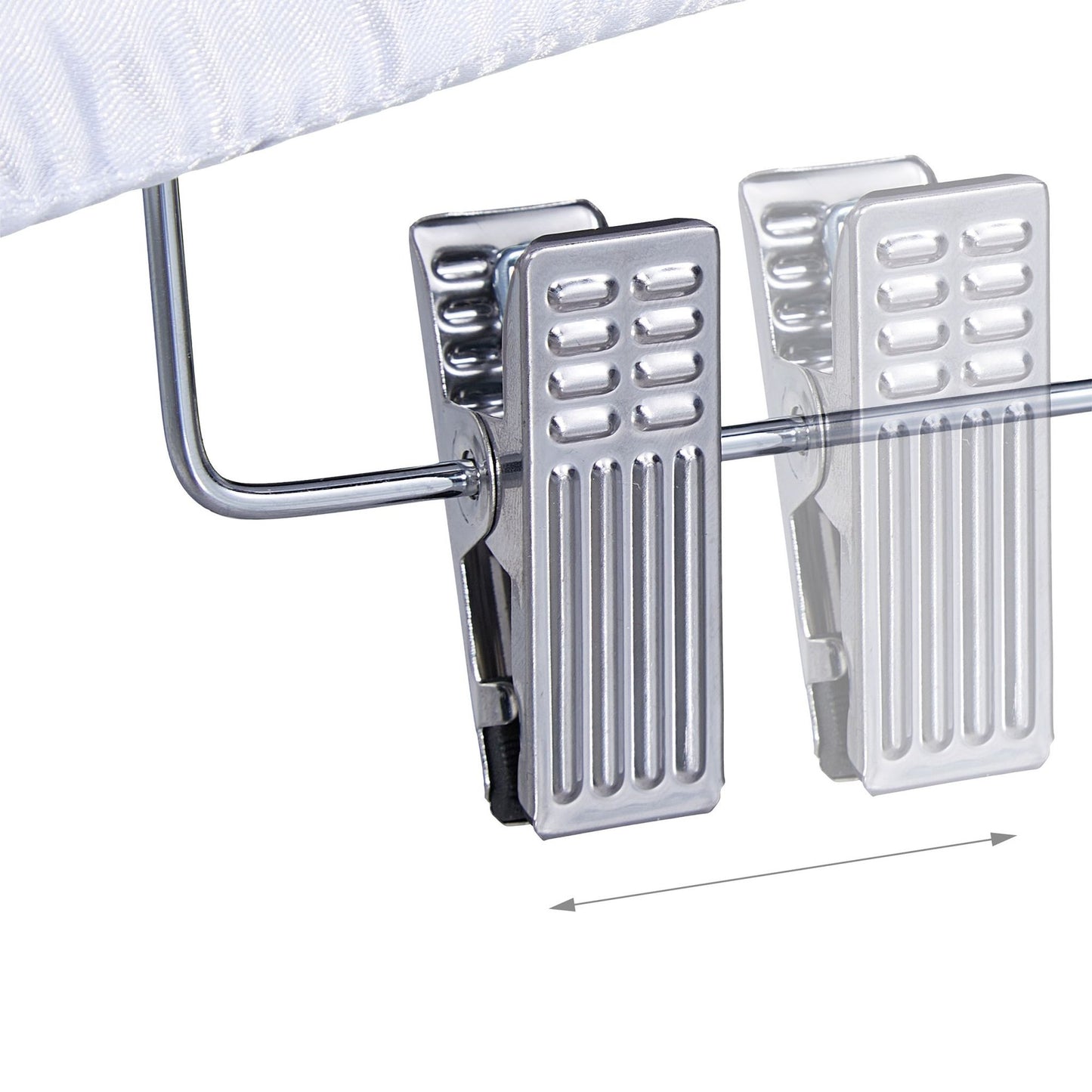 Satin hanger with clips