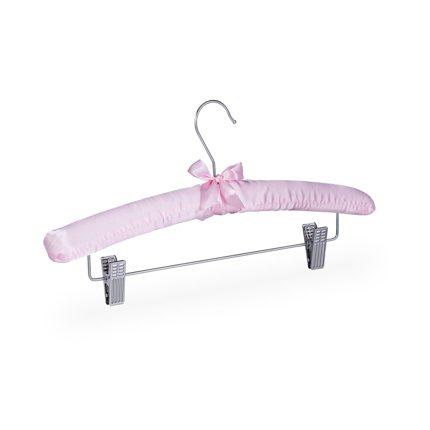 Satin hanger with clips