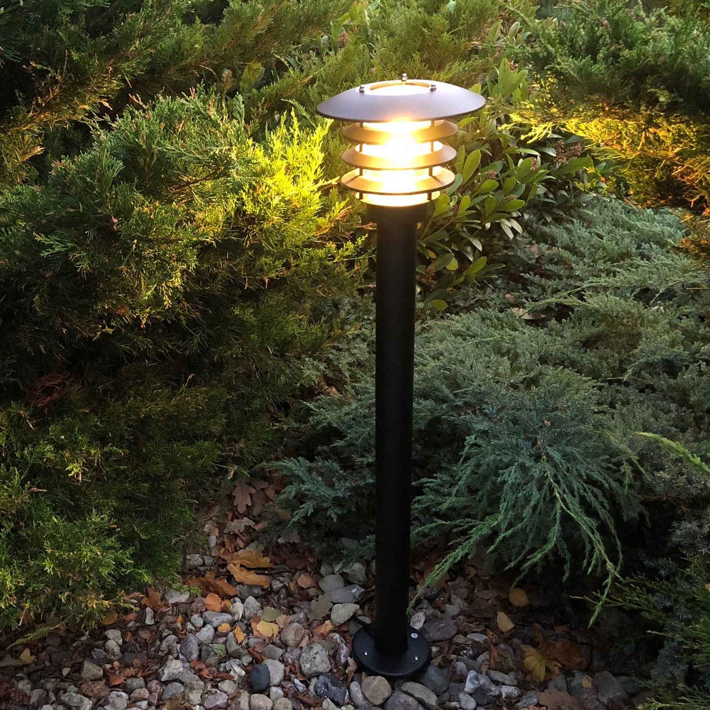 Saturn Bollard 90cm Black