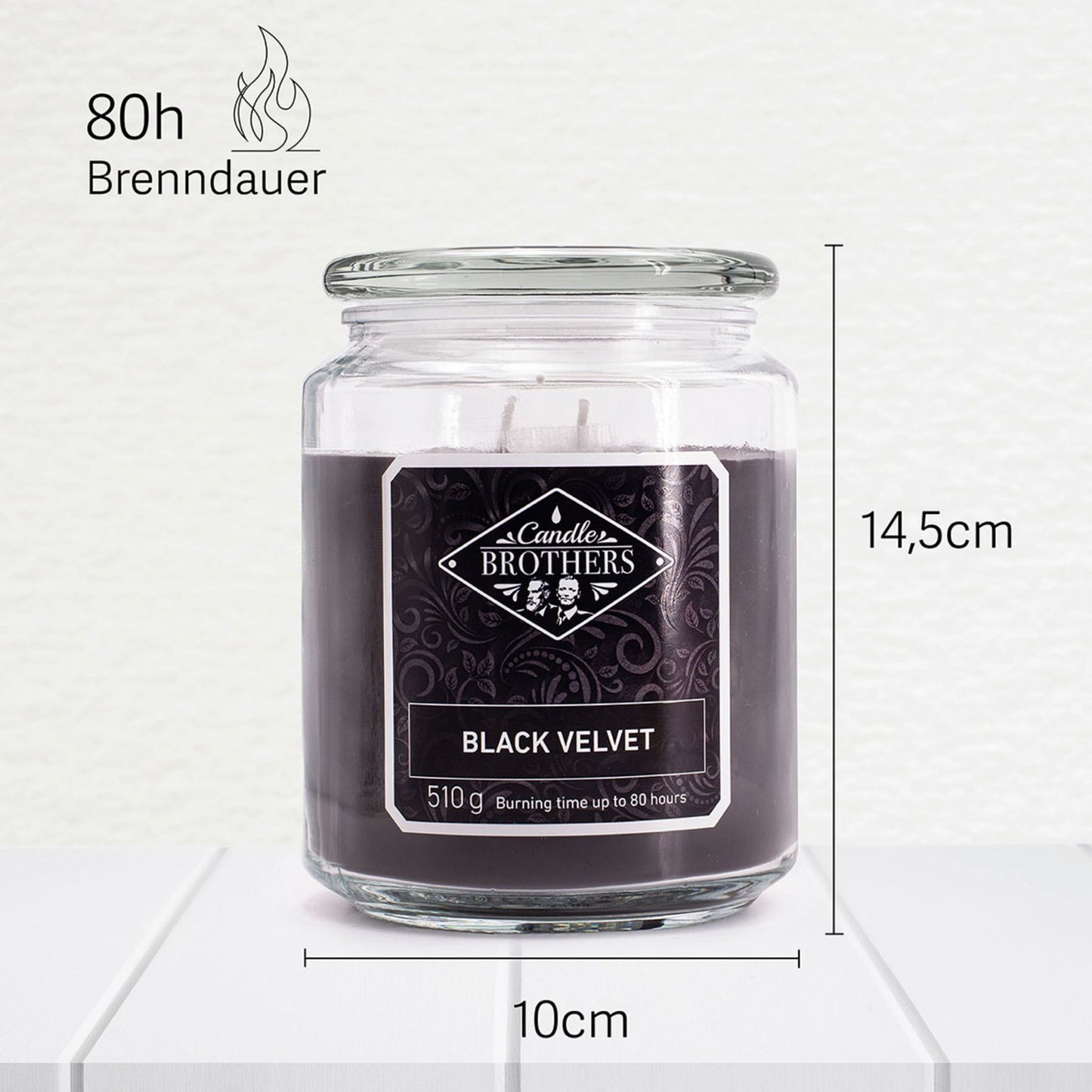 Scented Candle, Glass Jar, Dual Cotton Wicks