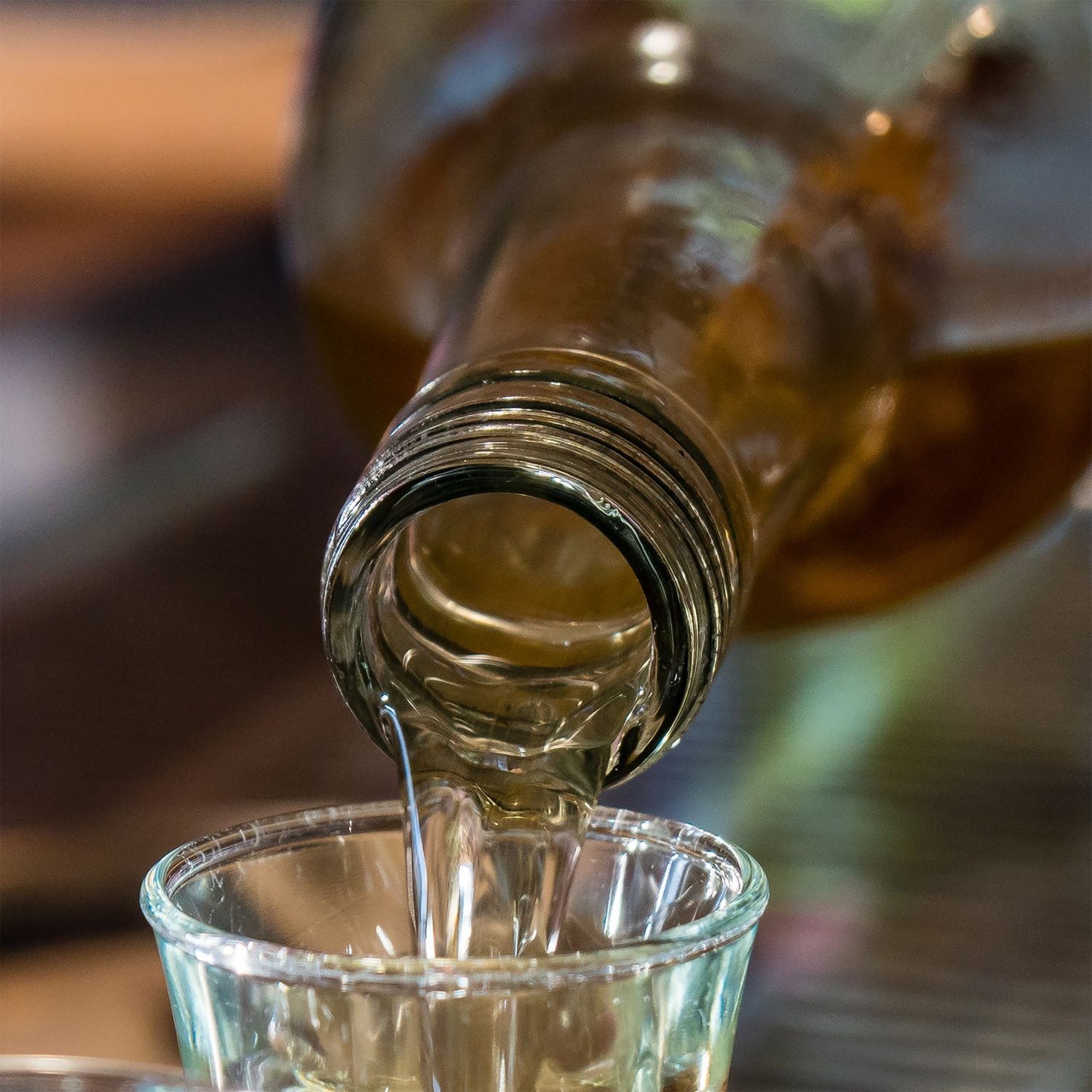 Schnapps board in wood with 6 glasses