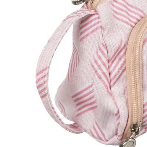 School Pencil Case Two-Compartment Folding Pouch Double Pink for Children