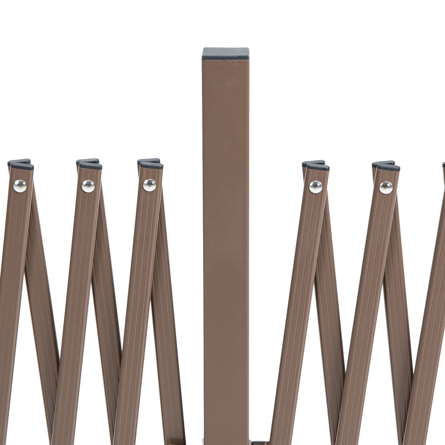 Expandable aluminum garden barrier, brown, 52-405 cm
