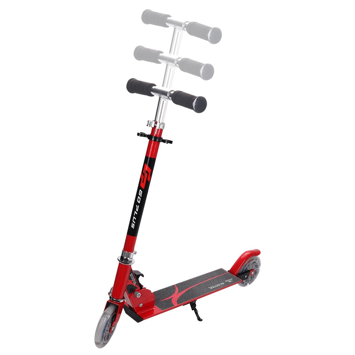 Scooter scooter kick scooter children's scooter city scooter foldable up to 70 kg-red