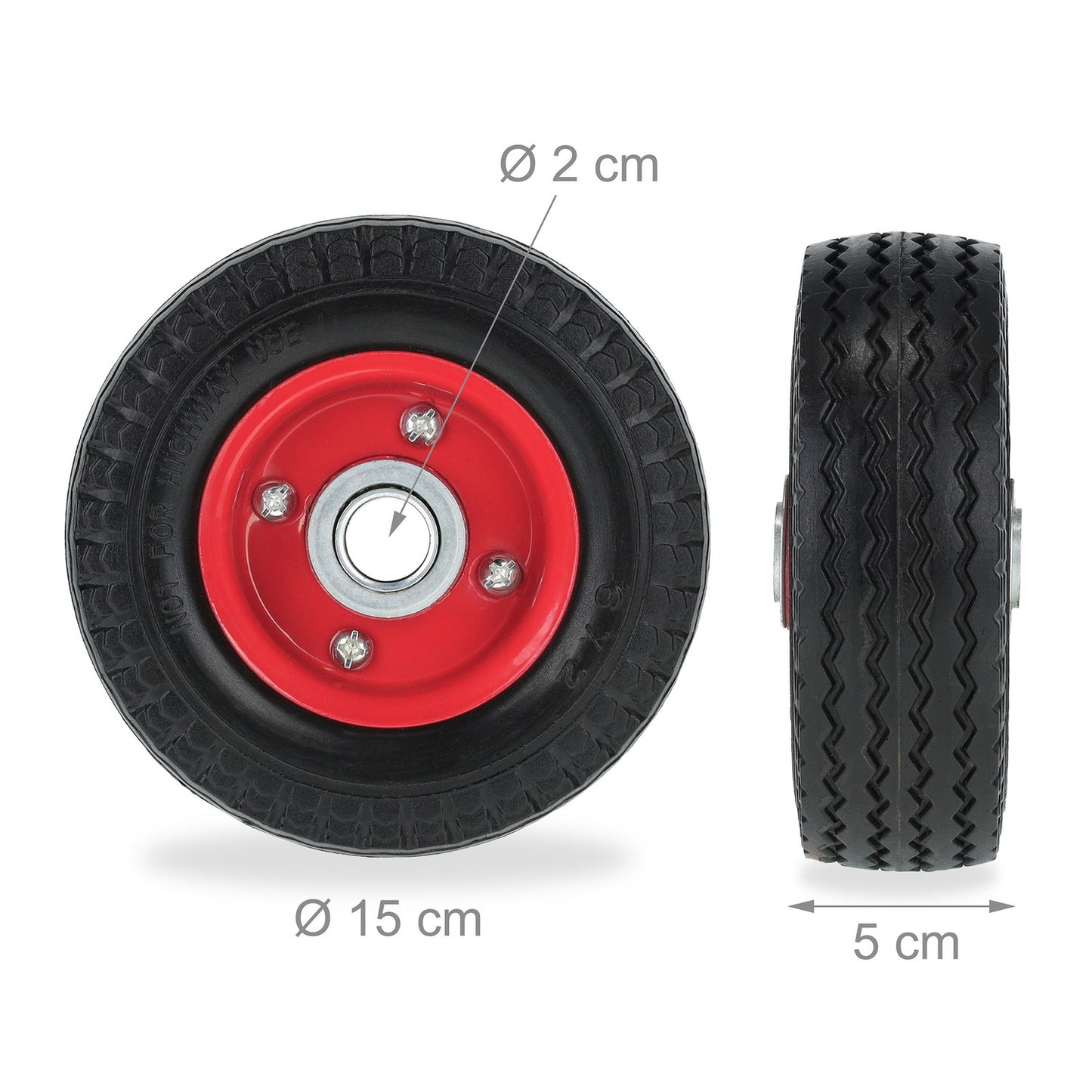 Scooter wheel set with 2 wheels