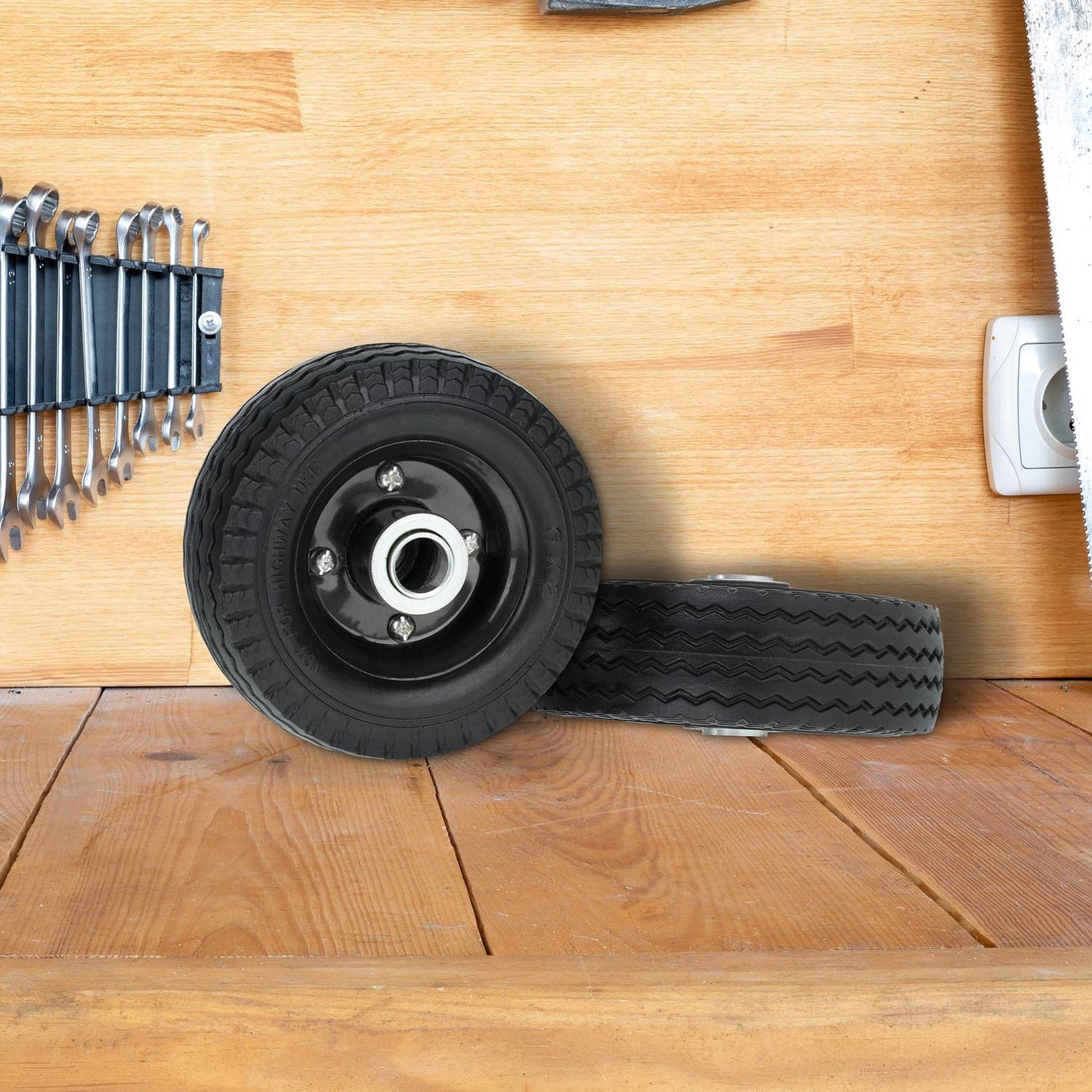 Scooter wheel set with 2 wheels