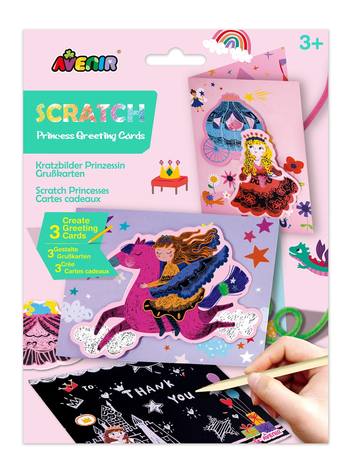 Scratch-Off Greeting Card for Princesses, Fun Surprise Inside