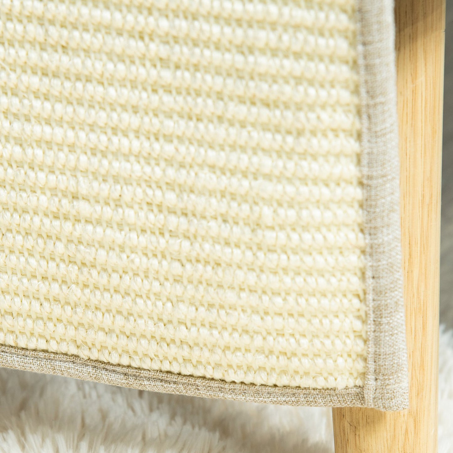 Cat Scratching Mat, Sisal Sofa Cover Set - Beige/Grey