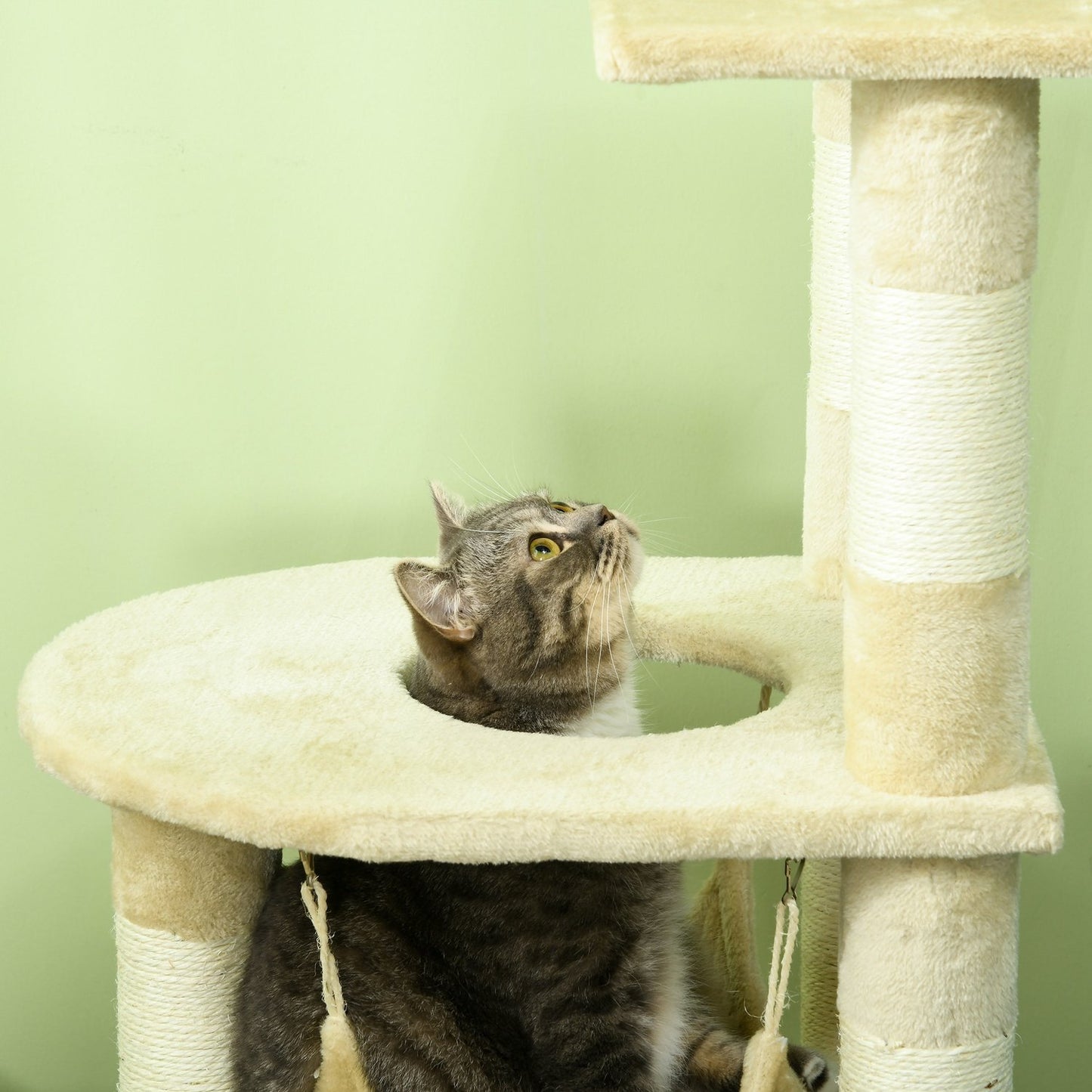 Cat scratching post - 99 cm plush tree with bed and cave