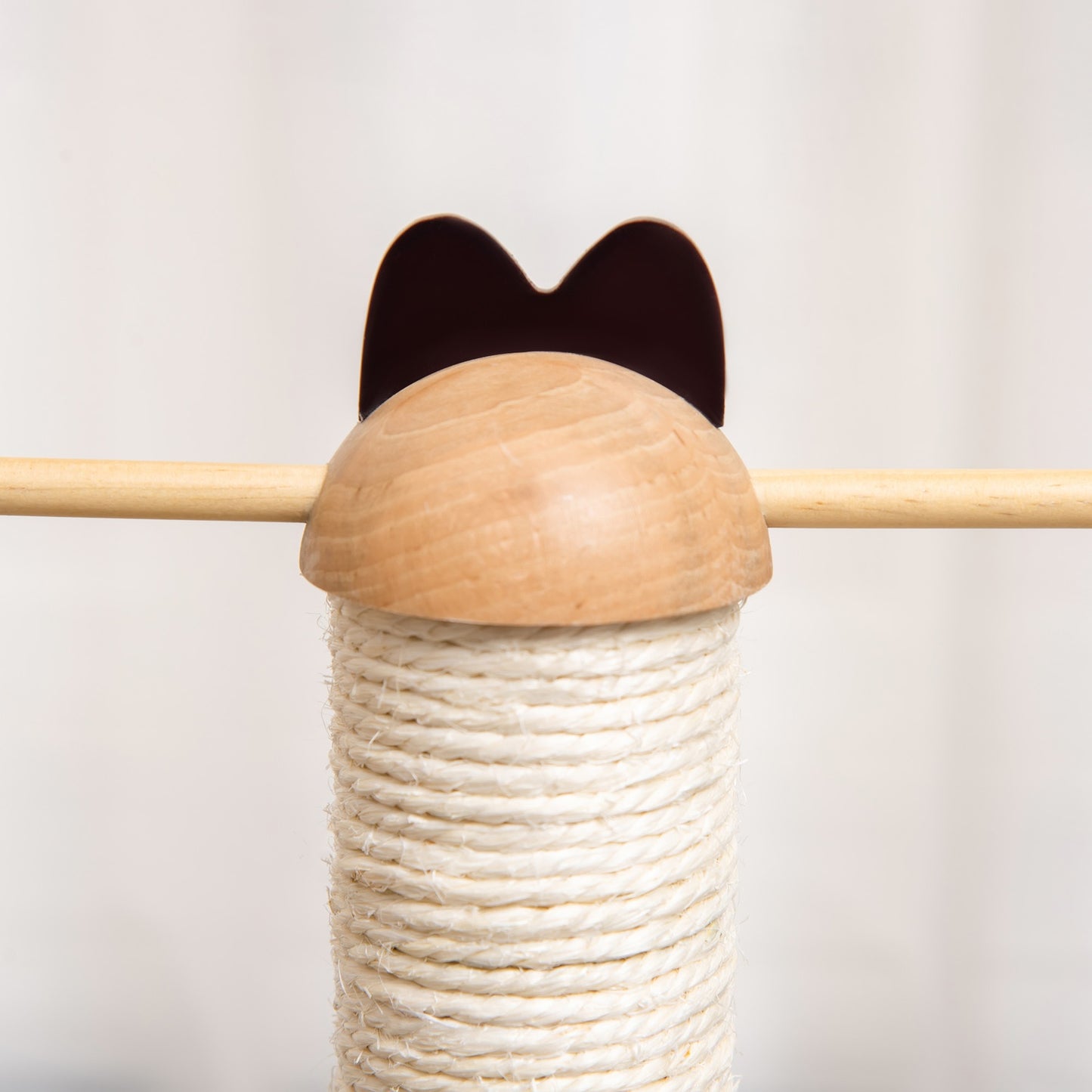 Cat scratching post with toy ball & spring, MDF & Sisal, 51 cm