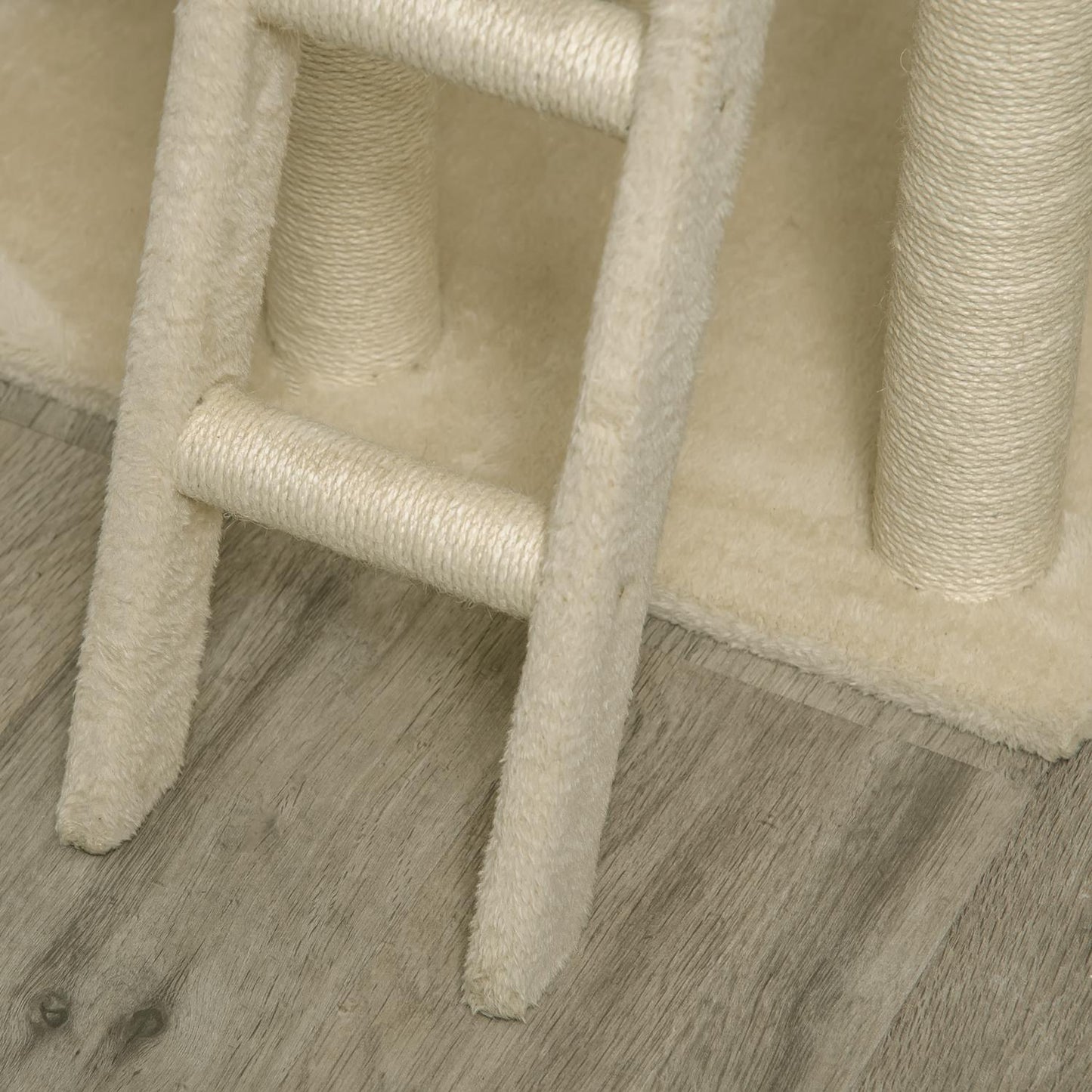 Large cat scratching post with cave and toys - 130 cm