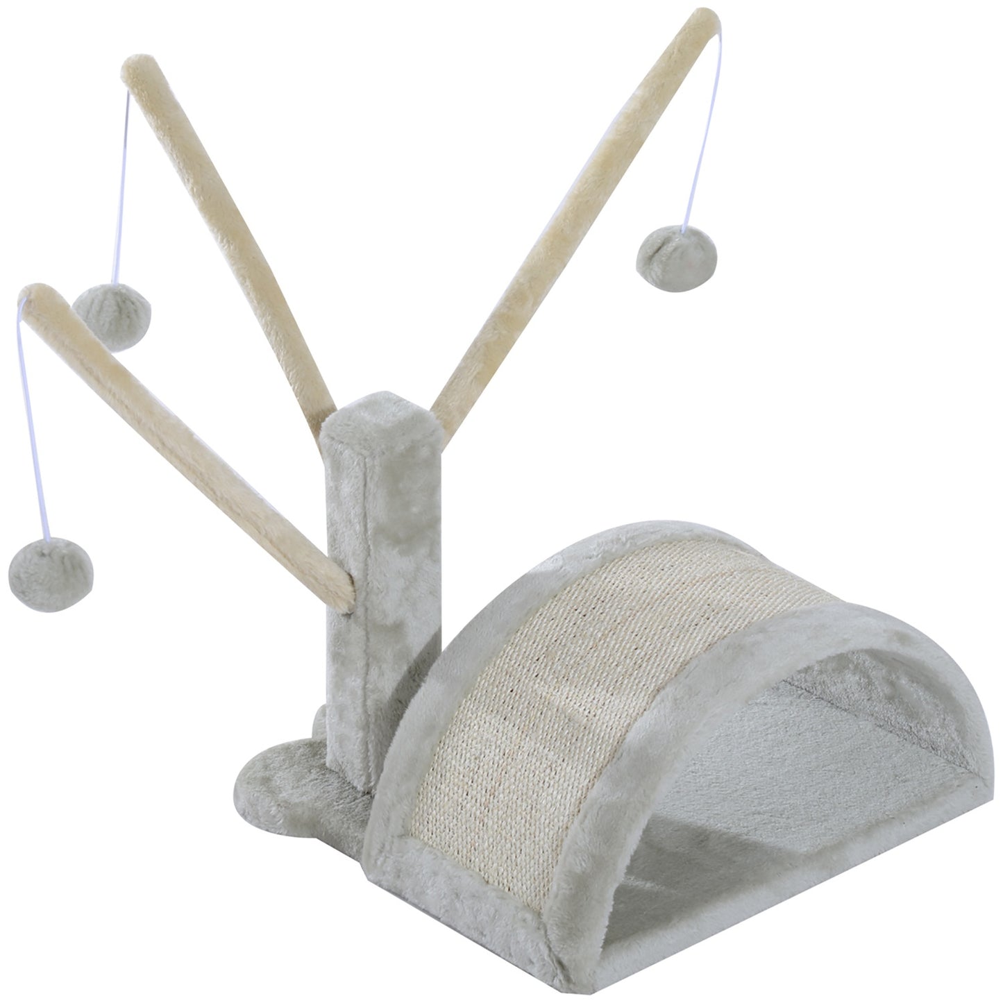 Cat scratching post with stable sisal post, light grey