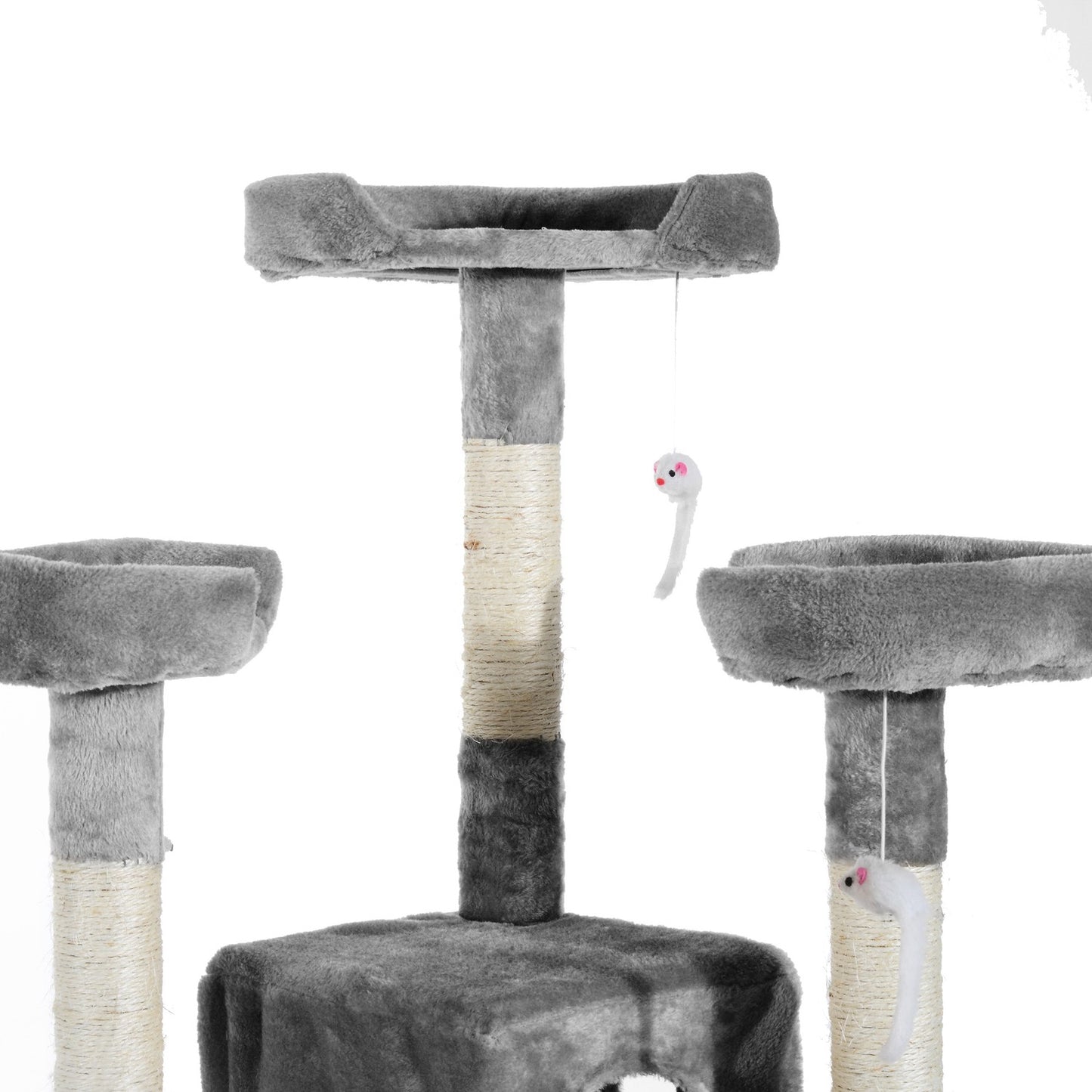 Multi-level cat climbing tree, XXL grey, 50x50x170 cm