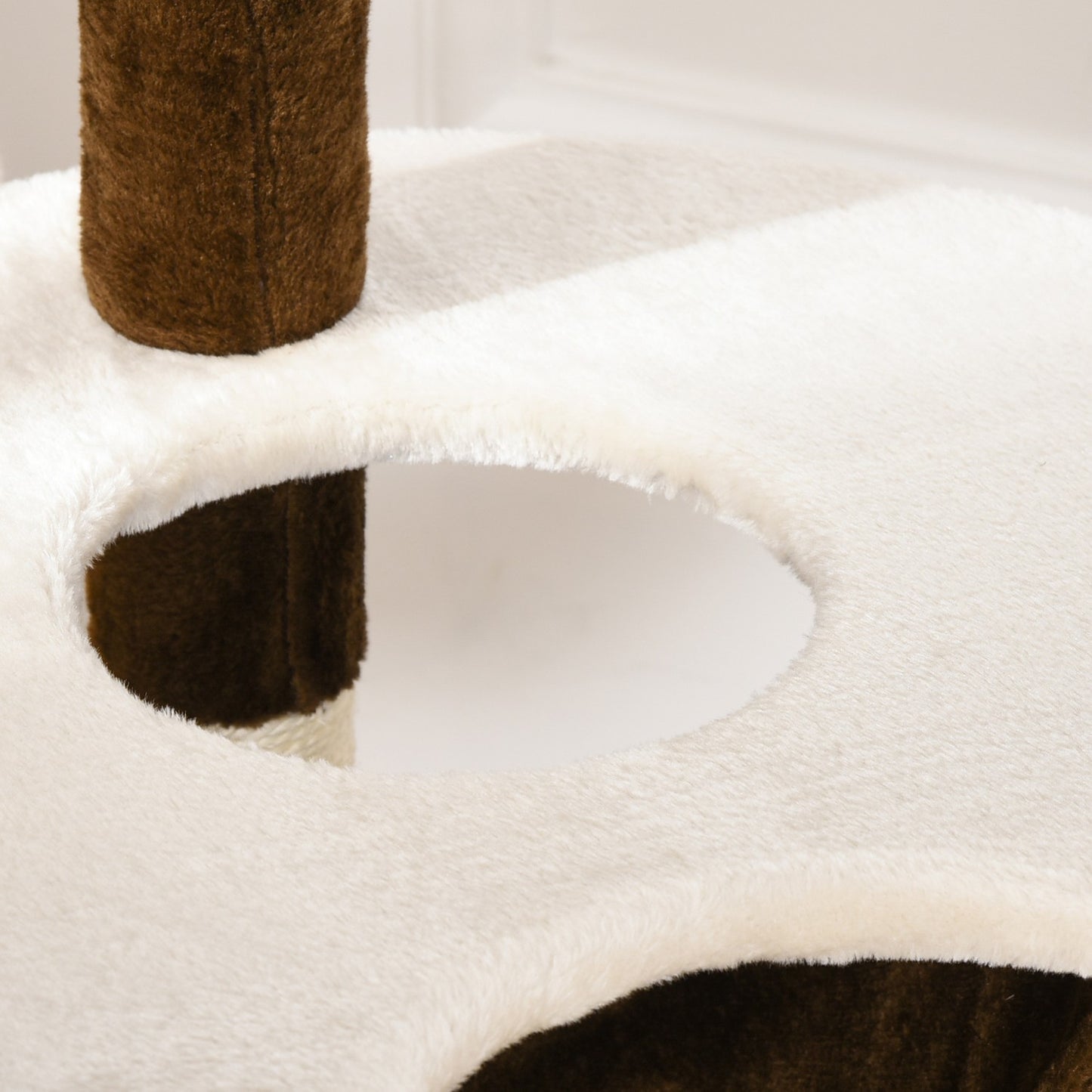 XXL Multi-level cat tree with hammock and cave, brown
