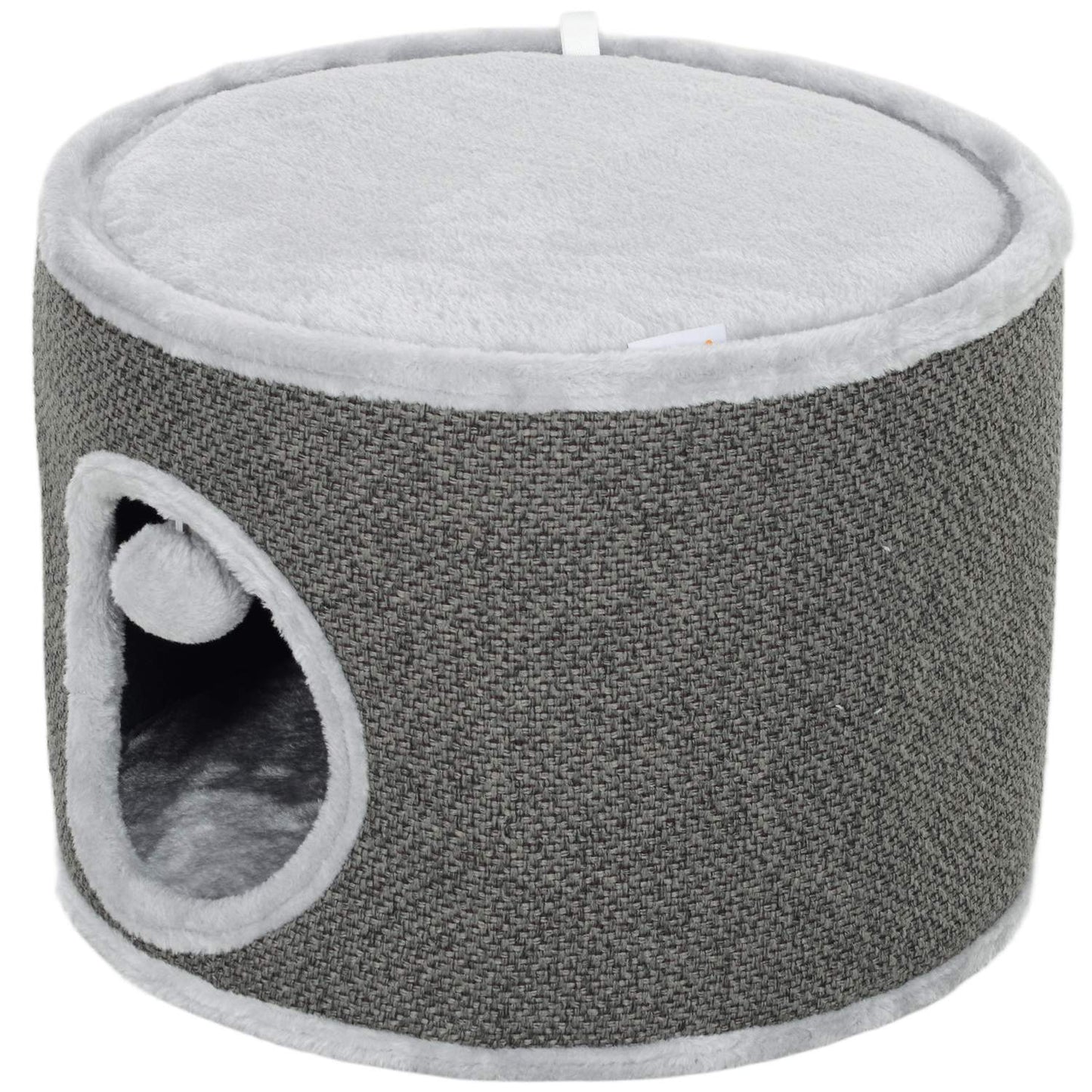 Dark gray cat tower - 30 cm sisal plate with cave