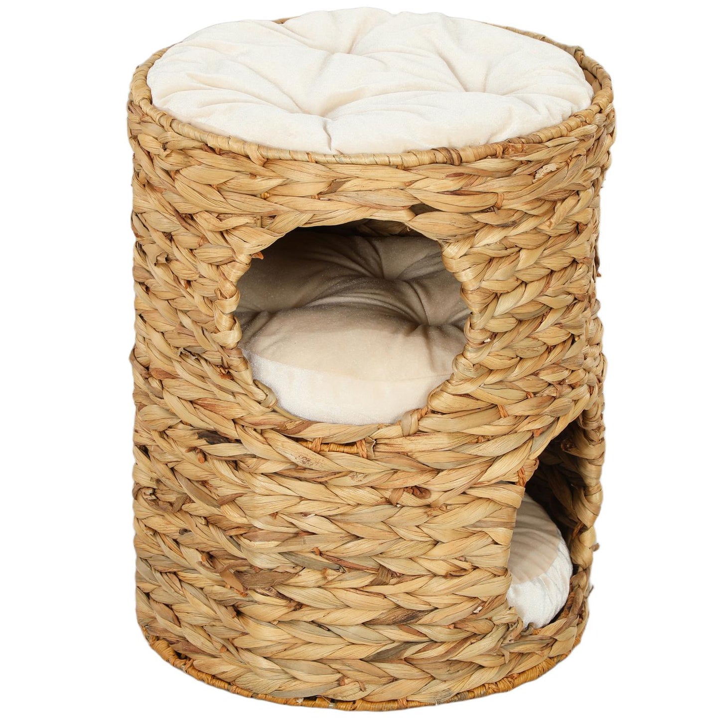 Cat Scratching Barrel, Water Hyacinth, 50 cm, Light Brown