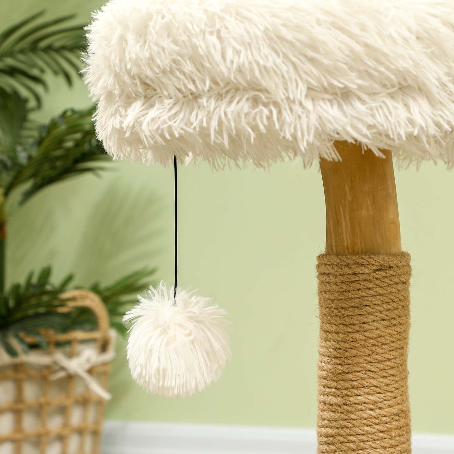 Cat scratching post with play ball, beds, for cats <5 kg