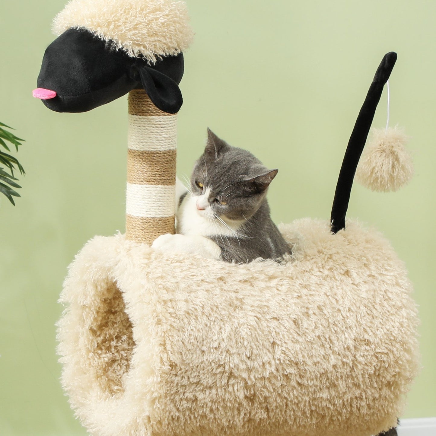 Cat tree with scratching post, tunnel, for cats up to 5 kg